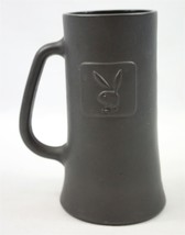 VINTAGE Playboy Bunny Official Black Matte Beer Stein Glass - $19.79