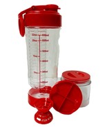 Fruit Infuser Water Bottle W/Pill Storage (Morning/Noon/Evening/Bed) Red... - $16.25 CAD