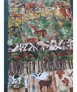 Fabric Timeless Treasures &quot;Wilderness&quot; Antlers Deer Pine Cones Bark $4.35 - $4.35