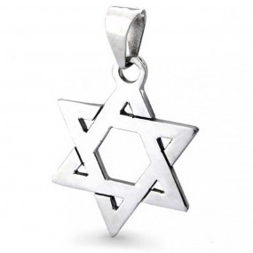 Primary image for STAR of DAVID Vintage Sterling Silver PENDANT - MEXICO - 2 inches -FREE SHIPPING