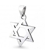 STAR of DAVID Vintage Sterling Silver PENDANT - MEXICO - 2 inches -FREE ... - £29.90 GBP