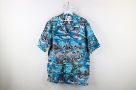 Vtg 70s Streetwear Mens XL Fish All Over Print Heavyweight Hawaiian Shirt USA - £38.80 GBP