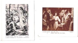 Perry Pictures (2) Christ &amp; Doctors Chirst Money Changers Hofmann 3 x 3.5 - £2.83 GBP