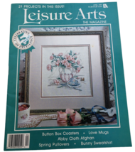 Leisure Arts Craft Pattern Magazine Cross Stitch Knit Crochet April 1991... - £3.18 GBP