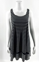 Puella Anthropologie Striped Duet Dress Size S Black White Crisscross Back - £27.16 GBP