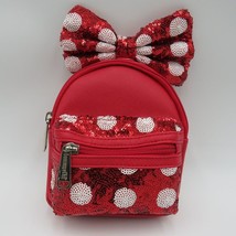 Loungefly Disney Backpack 6.5&quot; Minnie Mouse Polka Dot Sequins Belt Bag READ - $24.75