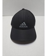 Adidas Aeroready Black Baseball Cap Adult One Size Rubber Logo  Adjustable - $7.91