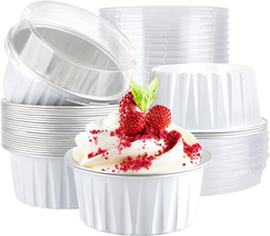 Ramekin Baking Cups,  30Pcs 5Oz Aluminum Foil Muffin Liners Cupcake Baki... - £12.87 GBP