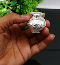 925 sterling silver Kalash or pot water or milk shiva kalash pooja artic... - $96.02