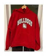 Vintage Champion Hoodie Sweatshirt Red spellout Bulldogs sz large - €20,16 EUR