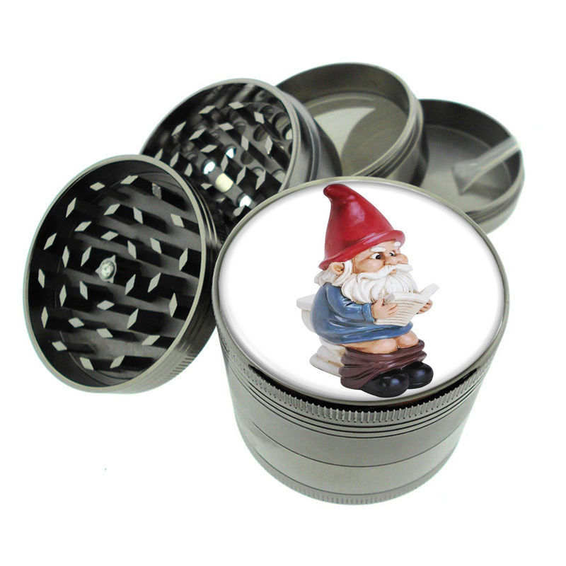 Gnomes D7 Titanium Grinder 4 Piece Magnetic Hand Mueller Folklore Garden Statue