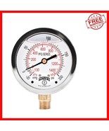 2.5&quot; Liquid Filled Industrial Pressure Gauge - Brass &amp; Stainless Steel D... - $532.12 MXN