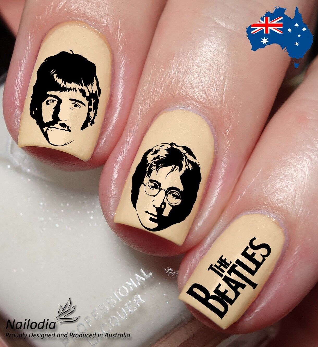 The Beatles Band Fan Nail Art Decal Sticker Water Transfer Slider - John Lennon