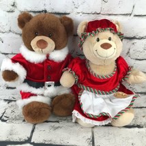 Build-A-Bear Workshop Christmas Teddy Bear Plush Lot Of 2 Mr And Mrs Clause Toys - £31.64 GBP