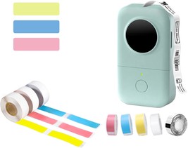 Memoking D30 Label Maker 5 Set With 14X50Mm/0.55X1.97In Blue/Pink/Yellow Label - $60.97