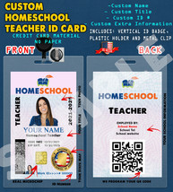 CUSTOM PVC ID Card w/ Clip  CUSTOM HOMESCHOOL Teacher ID CARD - $38.22