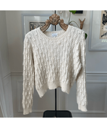 Vintage Olivia Paul 100% Alpaca Made in England Texture Knit Cream Crop ... - €74,15 EUR