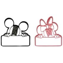 Mickey Minnie Mouse Peek A Boo Banners Set Of 2 Cookie Cutters USA PR1649 - £4.78 GBP