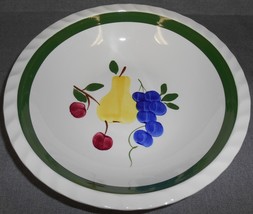 BLUE RIDGE Hand Painted RIDGE HARVEST PATTERN Piecrust VEGETABLE/SERVING... - $19.79