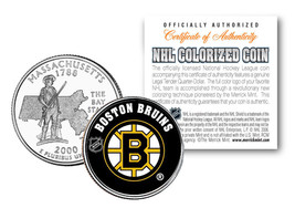 BOSTON BRUINS NHL Hockey Massachusetts Statehood Quarter Colorized Coin ... - £6.73 GBP