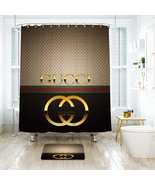Gucci 025 Shower Curtain Bath Mat Bathroom Waterproof Decorative Bathtub - £17.97 GBP+