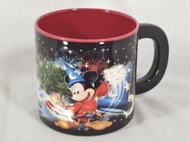 Walt Disney Coffee Mug Four Parks One World Mickey Mouse Sourcerer&#39;s Apprentice  - £20.27 GBP