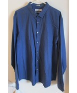 Men&#39;s Calvin Klein Slim Fit 100% Cotton Blue Button Front Shirt Size XXL  - $19.80