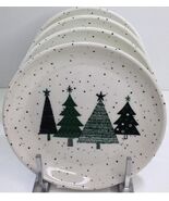 4 Salad Dessert Plate Trees Balsam &amp; Fir 8&quot; Plates Melamine Christmas Tr... - $543.90 MXN