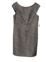 Laundry by Shelli Segal Black Metallic Lined Cocktail Dress Size 10 NWT $175 - $59.39