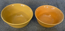 2 Home Trends  Kitchen Bowls Yellow Stoneware 2 Sizes 3-1/2&quot; &amp; 3-3/4&quot; - £25.57 GBP