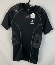 Adidas Techfit Integrated Shirt Black Padded Athletic Sports Men’s Small... - $39.99
