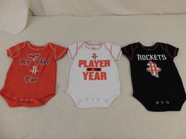 2024 Nwt Nba Baby Infant 3 Piece Creeper Bodysuit Houston Rockets 0-3 Months - $26.72