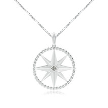 ANGARA Natural Diamond Star Pendant Necklace in Sterling Silver (K I3, 2.2MM) - $246.05