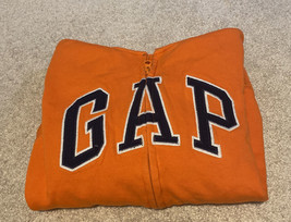 Gap Kids Factory Boys Logo Sweatshirt Jacket Orange Size Large - £3.92 GBP