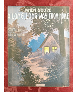 Sheet Music When You&#39;re A Long Long Way From Home Sam M Lewis Geo George... - £12.67 GBP
