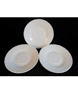 Set of 3 Mikasa Renaissance White Saucers Japanese Porcelain D4900 6.5 inch - $11.77