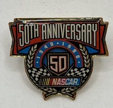 NASCAR 1998 50th Anniversary Racing Race Car Enamel Lapel Hat Pin Pinback - $5.95