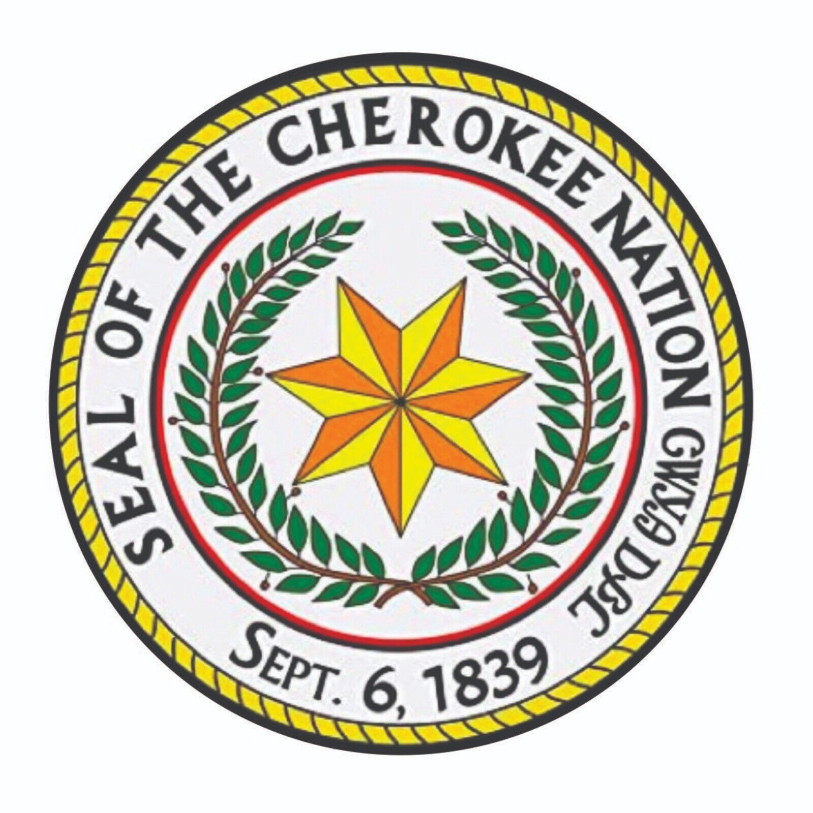 Seal Of The Cherokee Nation Sticker Decal Bumper Sticker - Historical ...