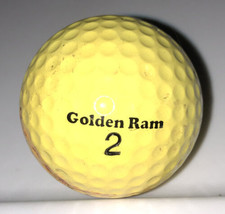 Golden Ram #2 Vintage Yellow Golf Ball - $4.87