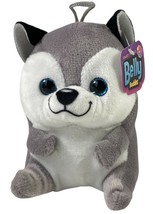 Nanco Belly Buddies Buddy Husky Puppy Dog Plush Stuffed Animal Toy Gray 5&quot; New - £10.09 GBP