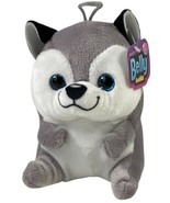 Nanco Belly Buddies Buddy Husky Puppy Dog Plush Stuffed Animal Toy Gray ... - $12.86