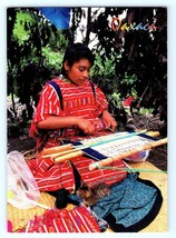 Tejedora Mixteca Mixtecan Weaver Estado de Oaxaca Mexico Vintage Postcard - £2.74 GBP