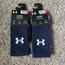 2X Under Armour Team Men&#39;s 7-8.5/ Womens 6-10 Navy Stretch Mid Calf Crew... - €13,68 EUR