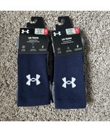 2X Under Armour Team Men&#39;s 7-8.5/ Womens 6-10 Navy Stretch Mid Calf Crew... - $22.43 CAD