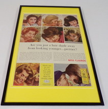 1963 Miss Clairol Hair Bath Framed 11x17 ORIGINAL Vintage Advertising Po... - $69.29