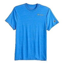 Champion Men&#39;s Powerblend Slim-Fit Embroidered Logo T-Shirt Blue Jay Heather-XL - £13.30 GBP