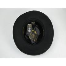 Mens Hat BRUNO CAPELO Australian Wool Wide Brim Fedora Melrose MR370 Black image 5