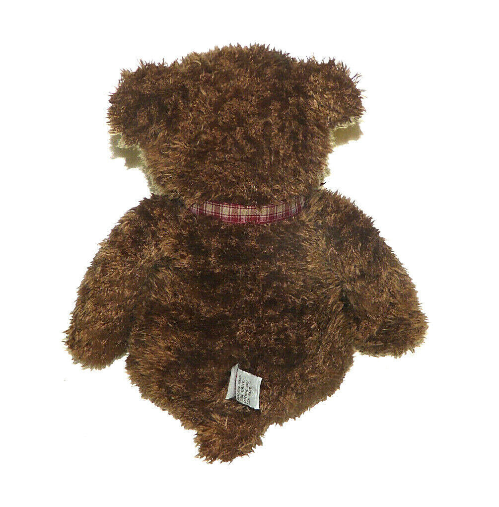 Gund Plush Tan Teddy Bear Lovey Toy 12 inch 40695 Plaid Bow Stuffed ...