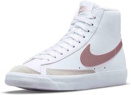 Nike Big Kid Blazer Mid &#39;77 Casual Skate Shoes Size 4.5Y Color White/Pink Glaze - £76.06 GBP