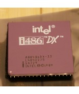 Vintage Intel 486 DX 33 MHz A80486DX-33 SX729 CPU Tested &amp; Working - $23.36